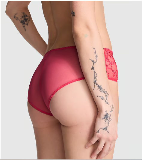 DUMMY - Panti Victoria Secret de corte cavado de encaje con corazones M